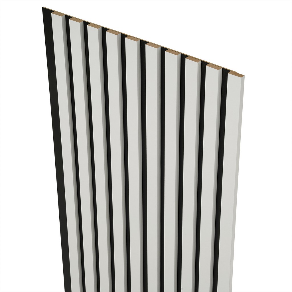 Lamele dekoracyjne na filcu 275x45cm panele ścienne BIAŁE