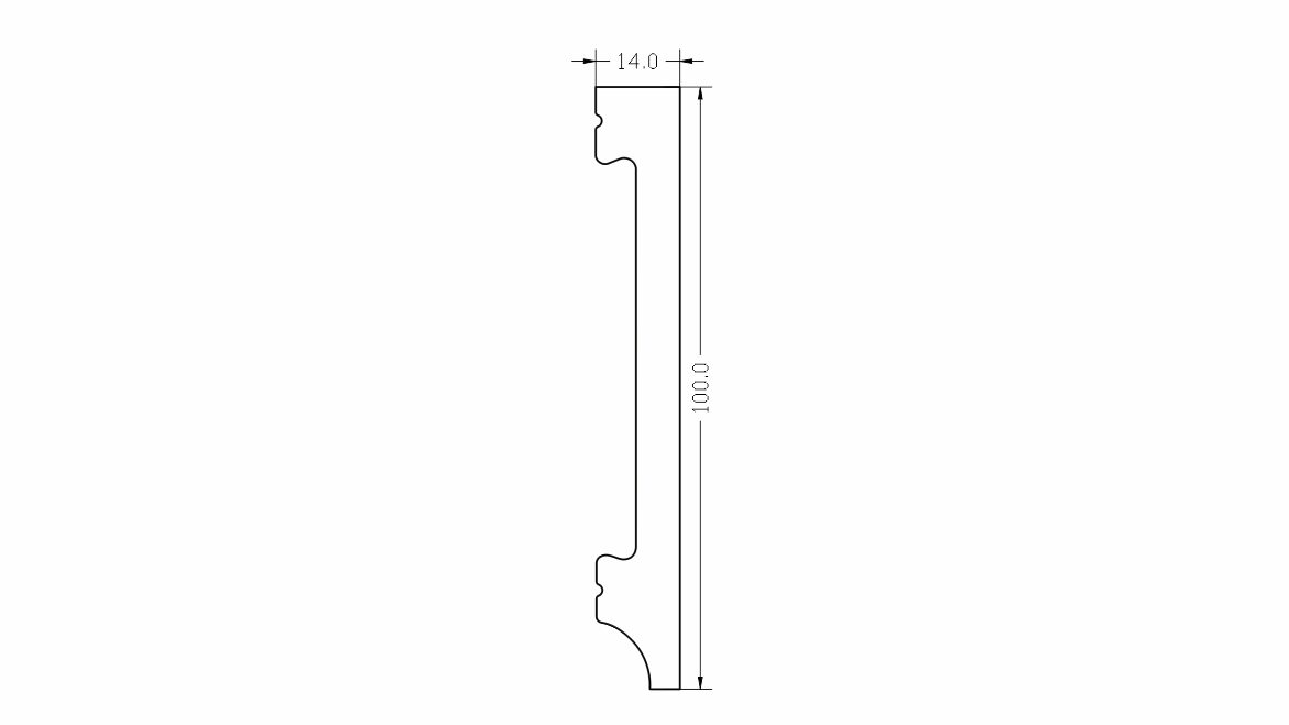Biała listwa przypodłogowa z twardego poliuretanu LP1 10cm - obrazek 6