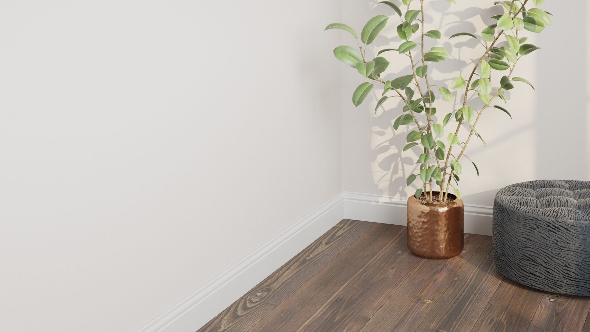 Biała listwa przypodłogowa z twardego poliuretanu LP4 10cm - obrazek 4