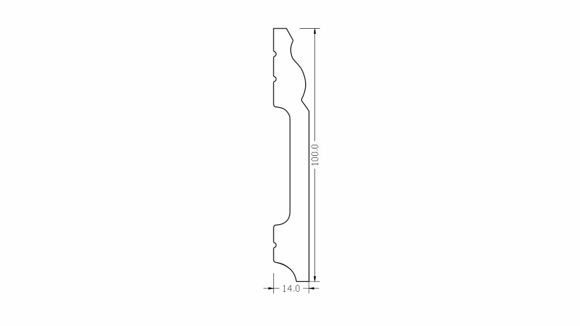 Biała listwa przypodłogowa z twardego poliuretanu LP4 10cm - obrazek 6
