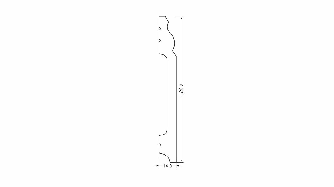 Biała listwa przypodłogowa z twardego poliuretanu LP4 12cm - obrazek 6